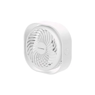 Rockrose Frozen II 3-Speed Ultra-Portable Rechargeable Desktop Mini Fan with 360&deg; Tilting Head &ndash; White